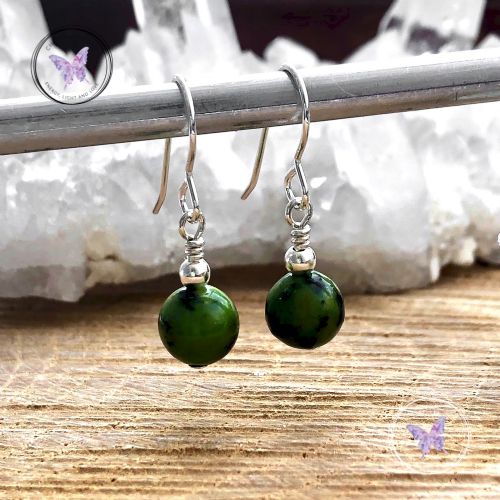 Classical Chrysoprase Silver Earrings